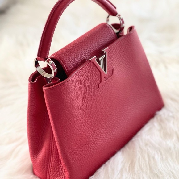 Louis Vuitton Red Capucine BB - Picture 9 of 10